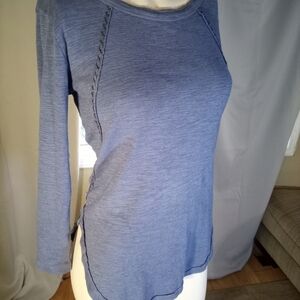 Blue Asymmetrical Tunic Top